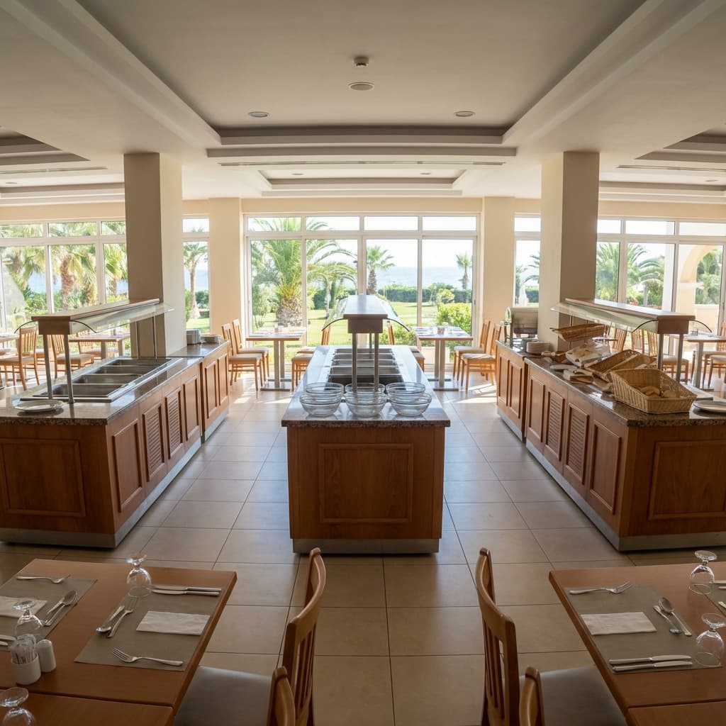 Breakfast service setup for early departures